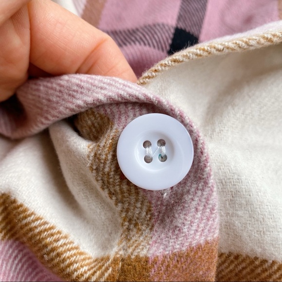 π BLUSH MULTI PLAID COLLAR LONG SLEEVE BELTED JACKET! - Picture 9 of 12